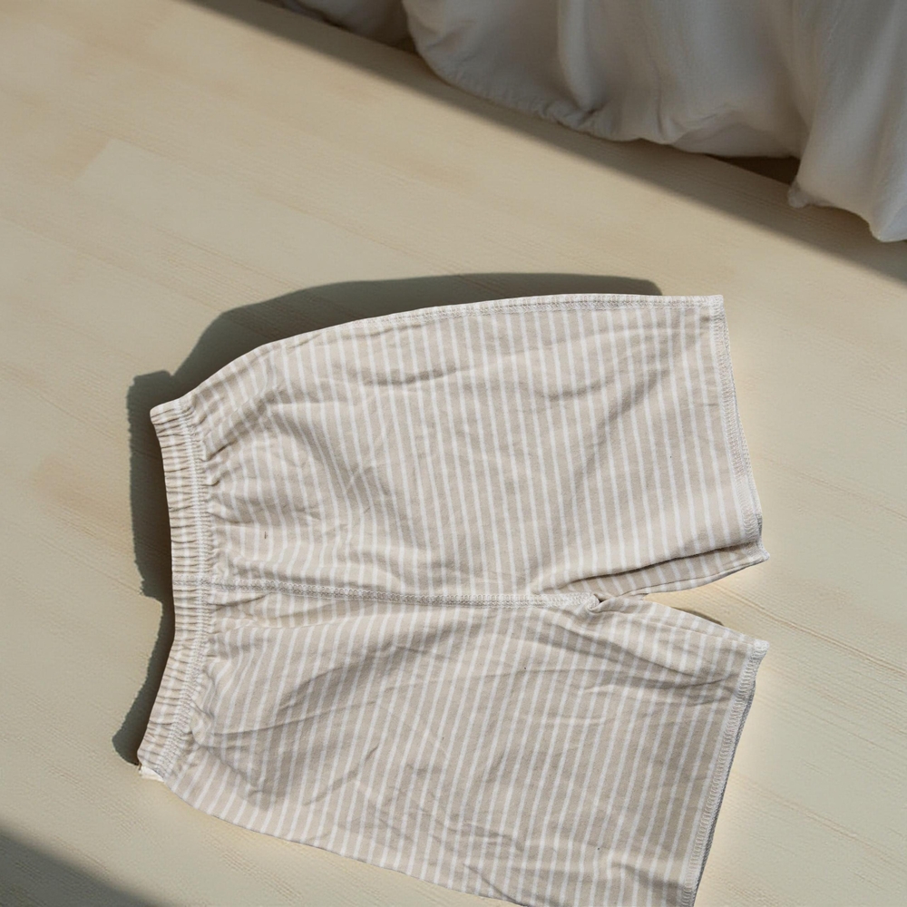 NWOT Jacadi Striped Beige and White Shorts size 18 months